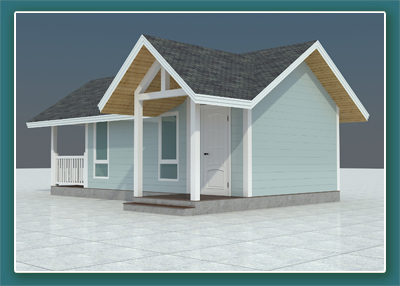 MUWU4 原创34平方轻型小木屋效果图，多种颜色